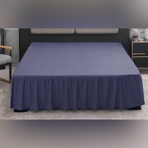 Elegant Navy blue twin Bed Skirt